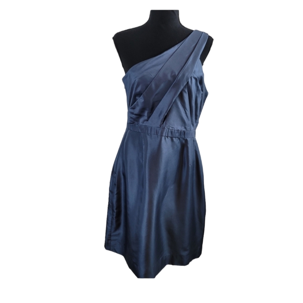 NWT JCrew Lucienne One Shoulder Silk Dress Sz 12